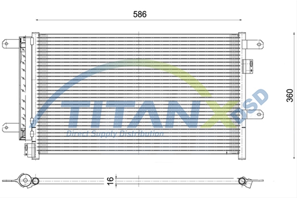 Imagine pentru produsul „CONDENSATOR A/C FIAT / IVECO DAILY III TITAN-X"
