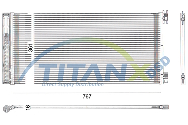 Imagine pentru produsul „CONDENSATOR A/C FIAT / IVECO TALENTO TITAN-X"