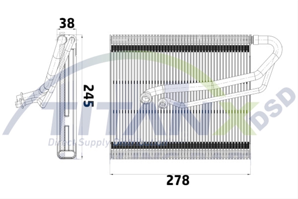 Imagine pentru produsul „EVAPORATOR A/C TITAN-X"