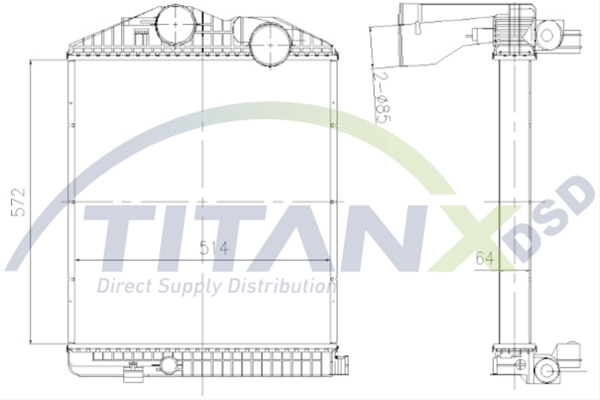Imagine pentru produsul „INTERCOOLER MB ATEGO BEHR SYS. 570X510MM TITAN-X"