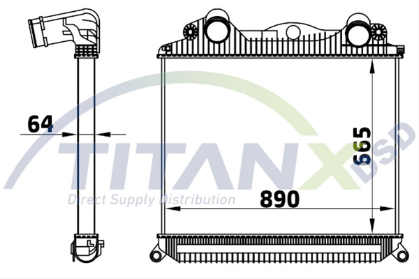 Imagine pentru produsul „INTERCOOLER MAN TGA-TGS-TGX 665X890MM TITAN-X"