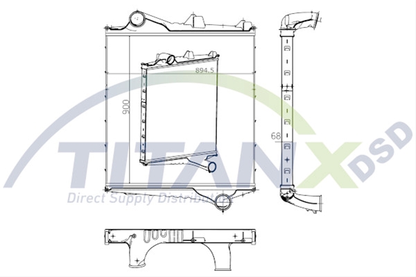 Imagine pentru produsul „INTERCOOLER VOLVO FH12-FH16 TITAN-X"