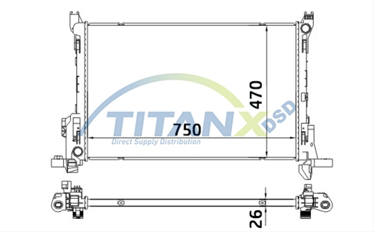 Imagine pentru produsul „RADIATOR FIAT / IVECO TALENTO TITAN-X"