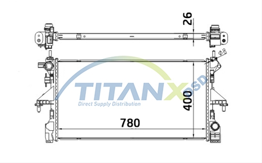 Imagine pentru produsul „RADIATOR CITROEN JUMPER/PEUGEOT BOXER 2,0HDI TITAN-X"