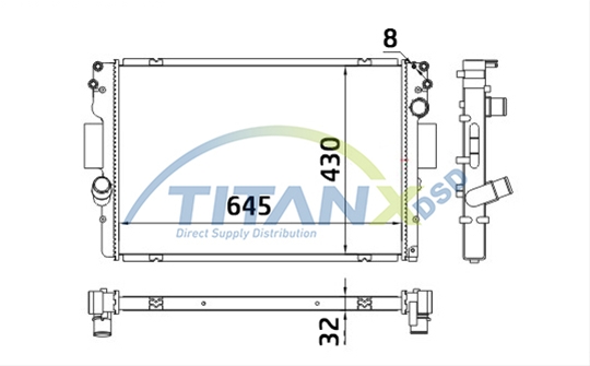 Imagine pentru produsul „RADIATOR FIAT / IVECO DAILY 2,3JTD AC CSNBB TITAN-X"