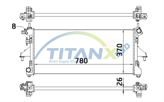 Imagine pentru produsul „RADIATOR FIAT / IVECO DUCATO 2,3JTD 06> TITAN-X"