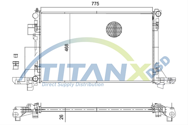 Imagine pentru produsul „RADIATOR RENAULT MASTER/OPEL MOVANO 10> TITAN-X"