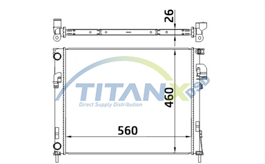 Imagine pentru produsul „RADIATOR RENAULT TRAFIC/OPEL VIVARO 1,9D TITAN-X"