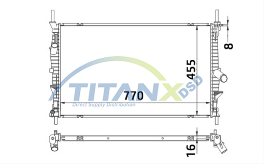 Imagine pentru produsul „RADIATOR FORD TRANSIT 12> TITAN-X"