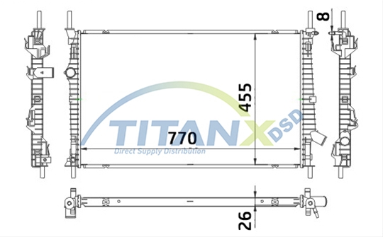Imagine pentru produsul „RADIATOR FORD TRANSIT 16> TITAN-X"