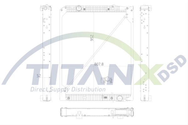 Imagine pentru produsul „RADIATOR (CU RAMA) MB ACTROS 952X807 TITAN-X"