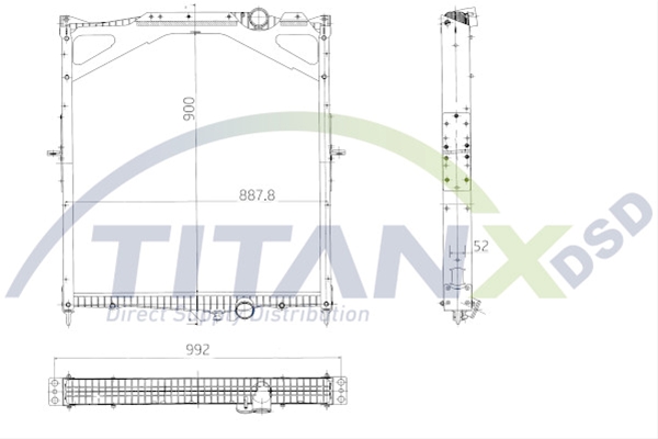 Imagine pentru produsul „RADIATOR VOLVO FH16 900X887 TITAN-X"