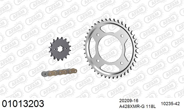 Imagine pentru produsul „KIT LANT HONDA 125 CBF 20092016"