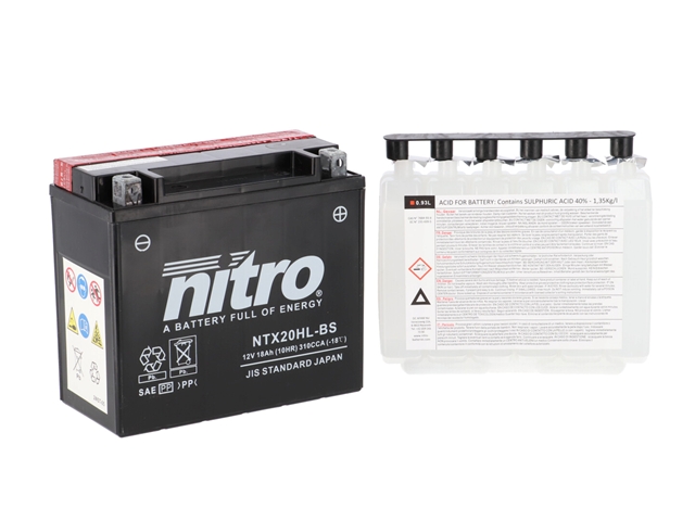 Imagine pentru produsul „ACUMULATOR MOTO CU PACHET ACID - NITRO HP"