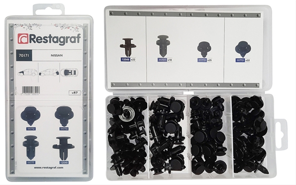 SET 87 BUC ASORTIMENT NITURI PLASTIC PENTRU NISSAN
