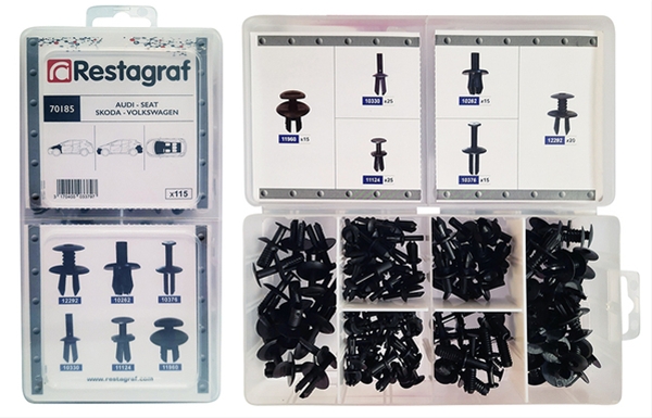 SET 115 BUC ASORTIMENT NITURI PLASTIC PENTRU AUDI,SEAT,SKODA,VW