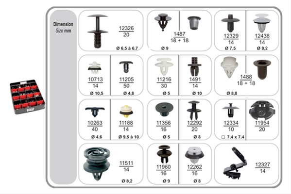 Imagine pentru produsul „CSNBB SET 408 AGRAFE VW-AUDI, SEAT,SKODA"